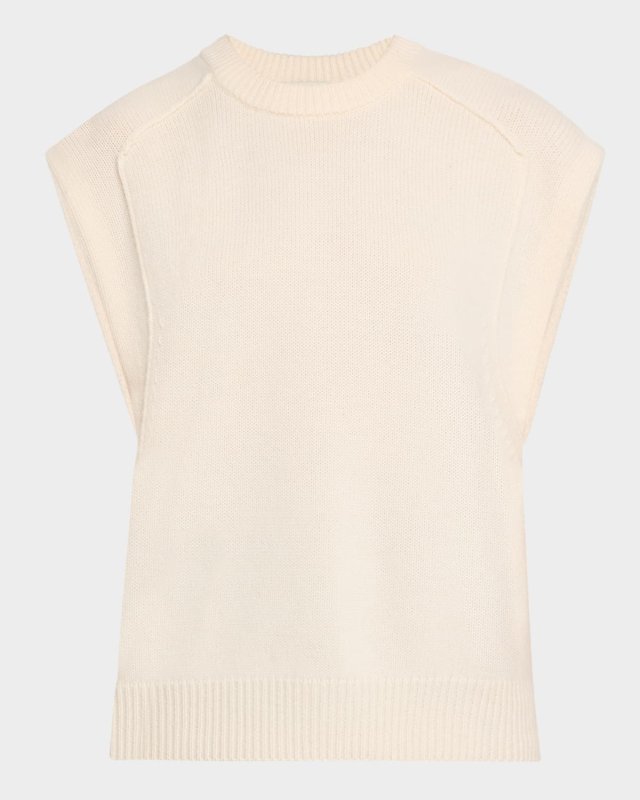 Mari Sleeveless Wool-Cashmere Boxy Sweat